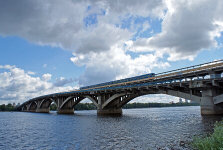 Kyiv dnieper metro bridge photo