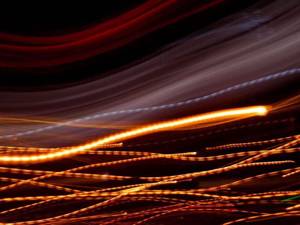 Light long shutter speed night lights