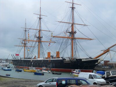 Trade ships transport