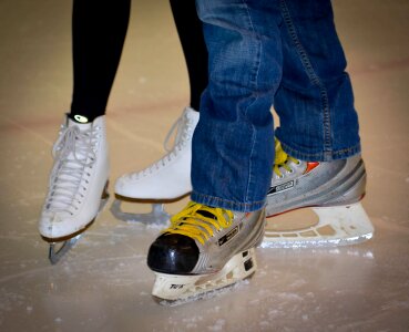 Skating ice dancing pair skating