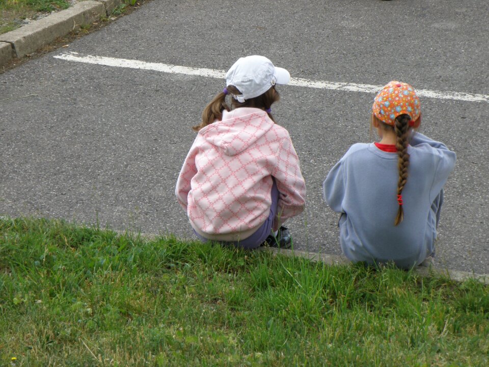 Sitting playing girl