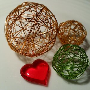 Heart green orange