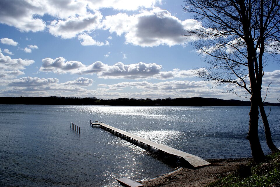 Fjord bathing jetty inlet