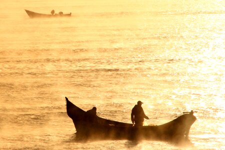 Fishing fisherman sunrise photo