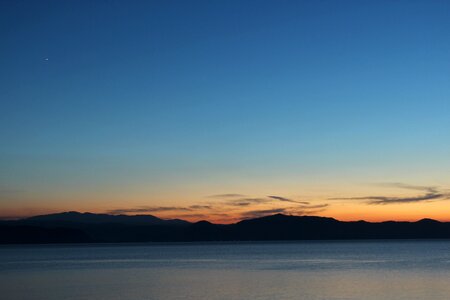 Blue sky fukushima sunset