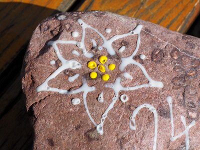 Yellow painted logo
