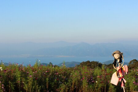 Lake inawashiro nunobiki plateau scarecrow