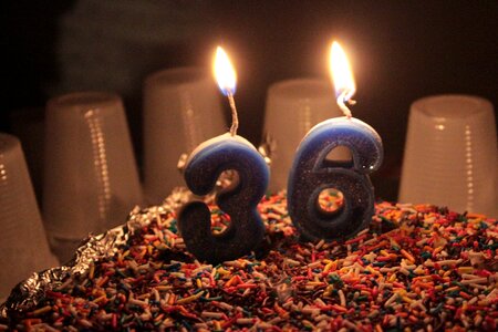 Birthday candles cake