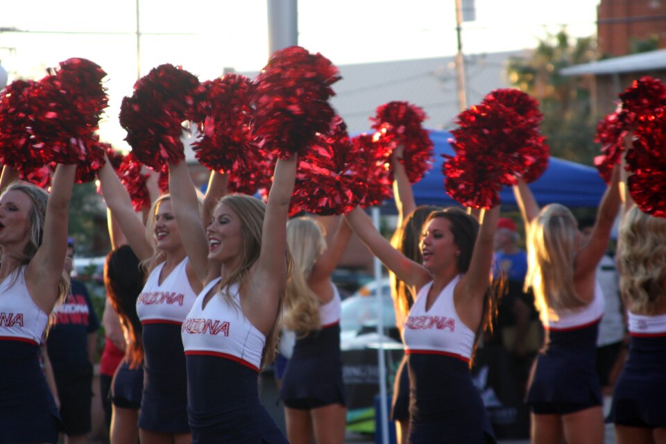 Women cheerleading female