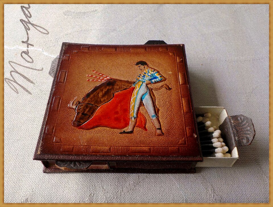 Leather antique bullfighter