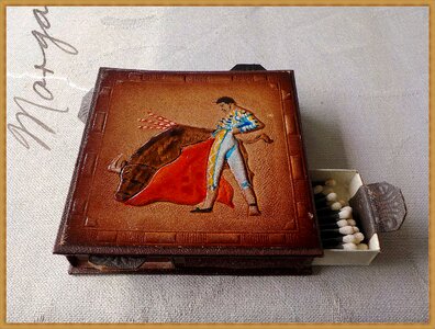 Leather antique bullfighter photo