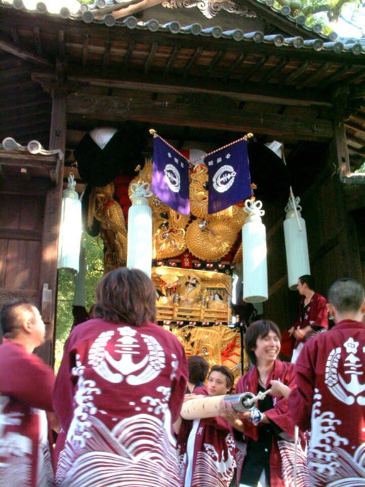 Man festival miyairi nakasuka drum stand