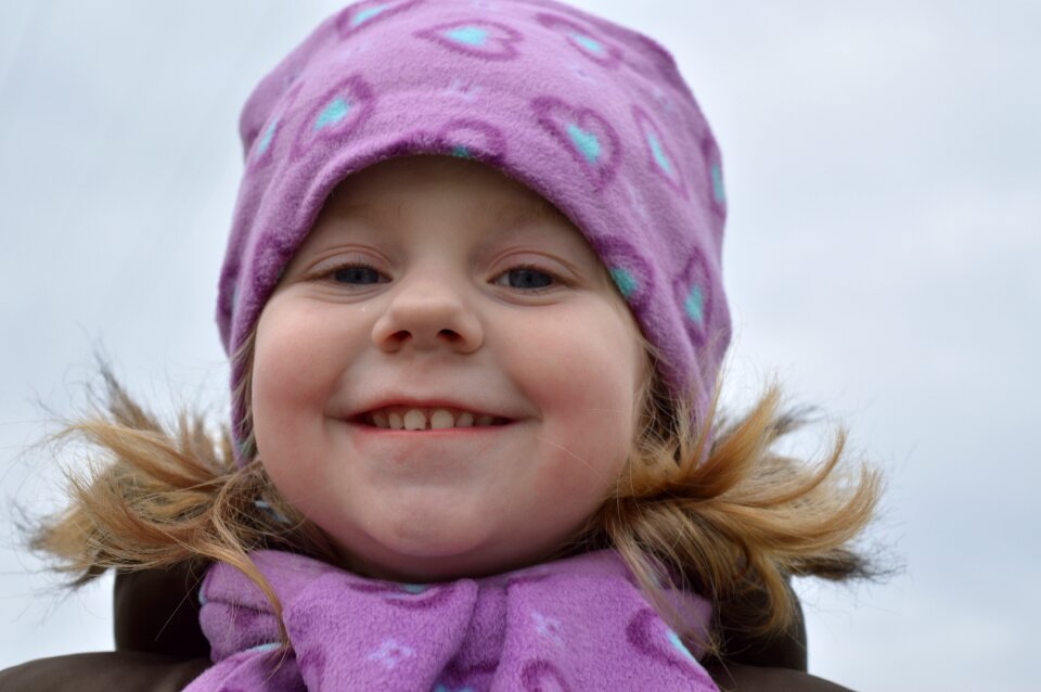 Smile child baby girl