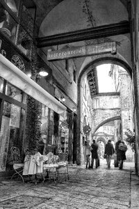 Milano italy in black and white