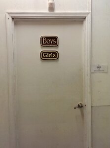 Restroom brown bathroom