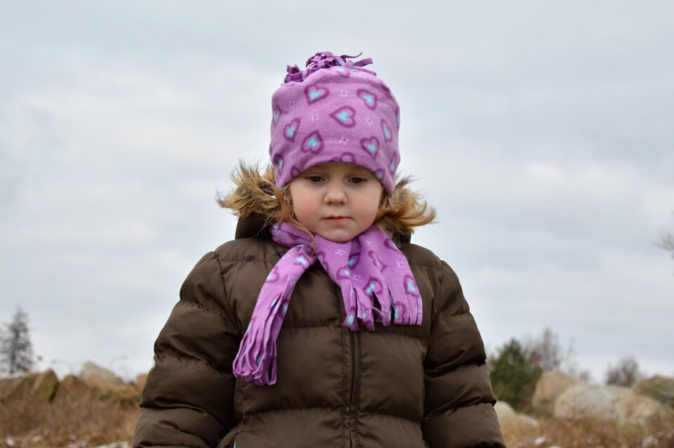 Child winter walk