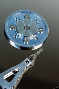 Computer disk macro photo