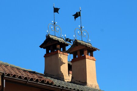 Chimneys roof building photo