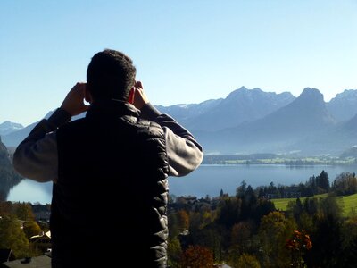 Taking photo alps austria