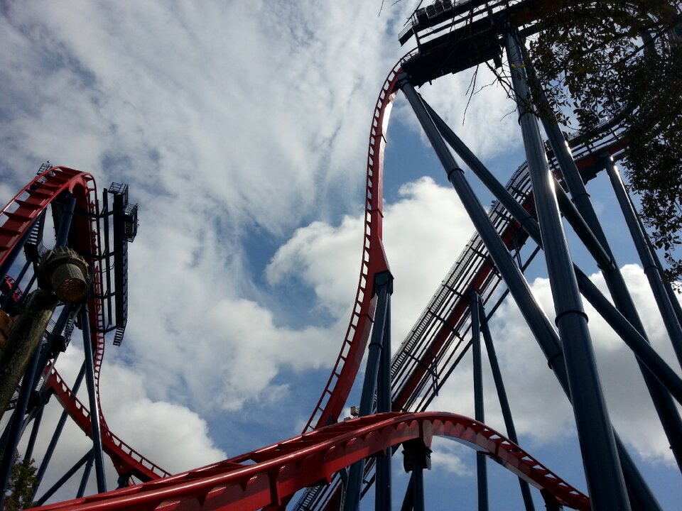 Nature landscape roller coaster