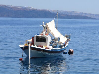 Sea boat fishing photo