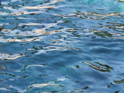 Transparent blue liquid