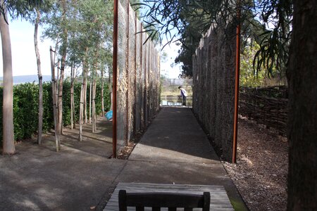 Long shot bench outdoor