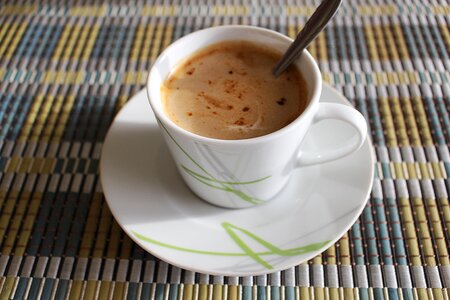 Coffee cup coffee foam spoon photo