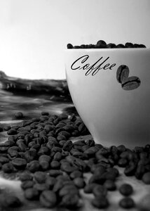 Beans coffee cup photo