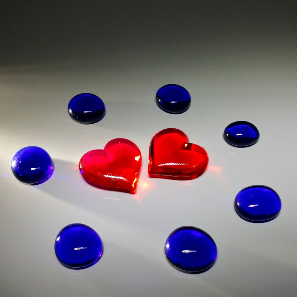Background heart glass