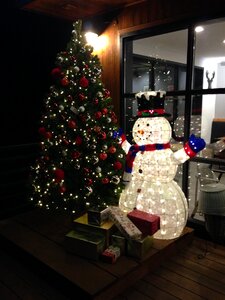 Christmas snowman cafe