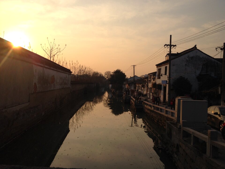 Sunset afternoon winter