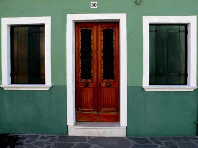 Street burano old house