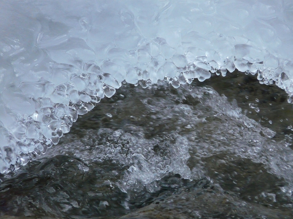 Crystals iced frozen