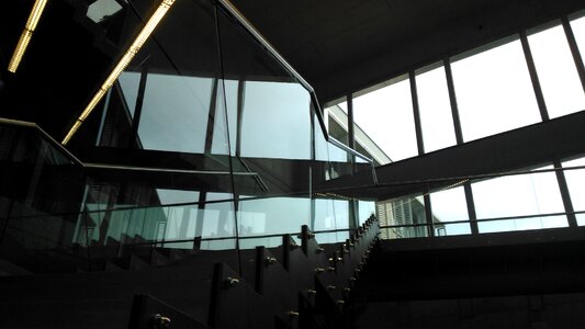 Glass staircase architecture photo