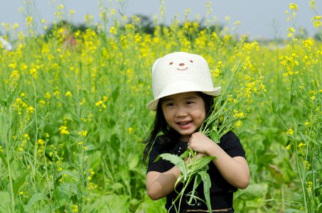 Girl young flower photo