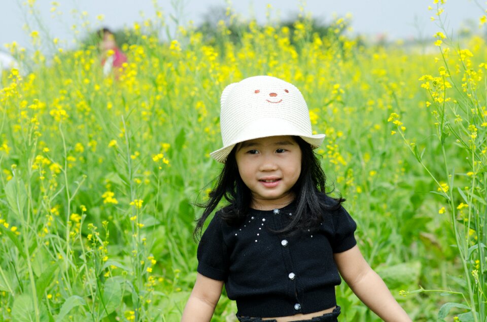 Girl young flower