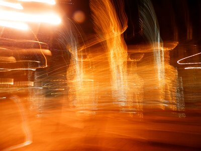 Night picture long shutter speed deer