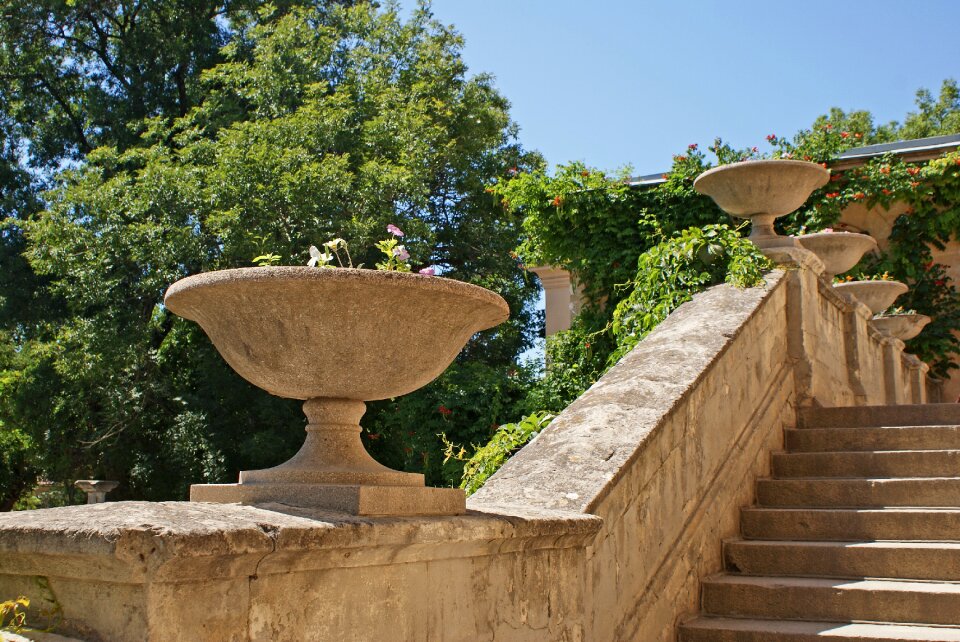 Flower staircase summer