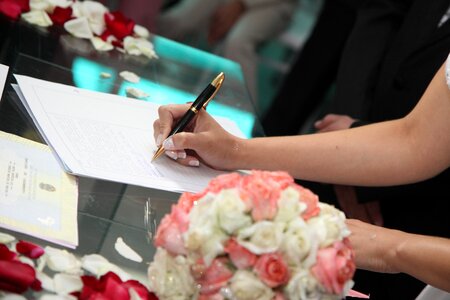 Wedding signature signature married