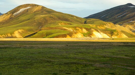 Shadow volcano sunset