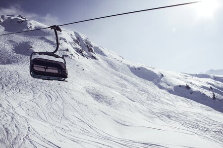 Cable car gondola skiing photo