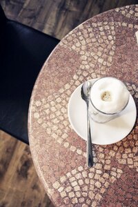 Milk cafe batten milchschaum photo