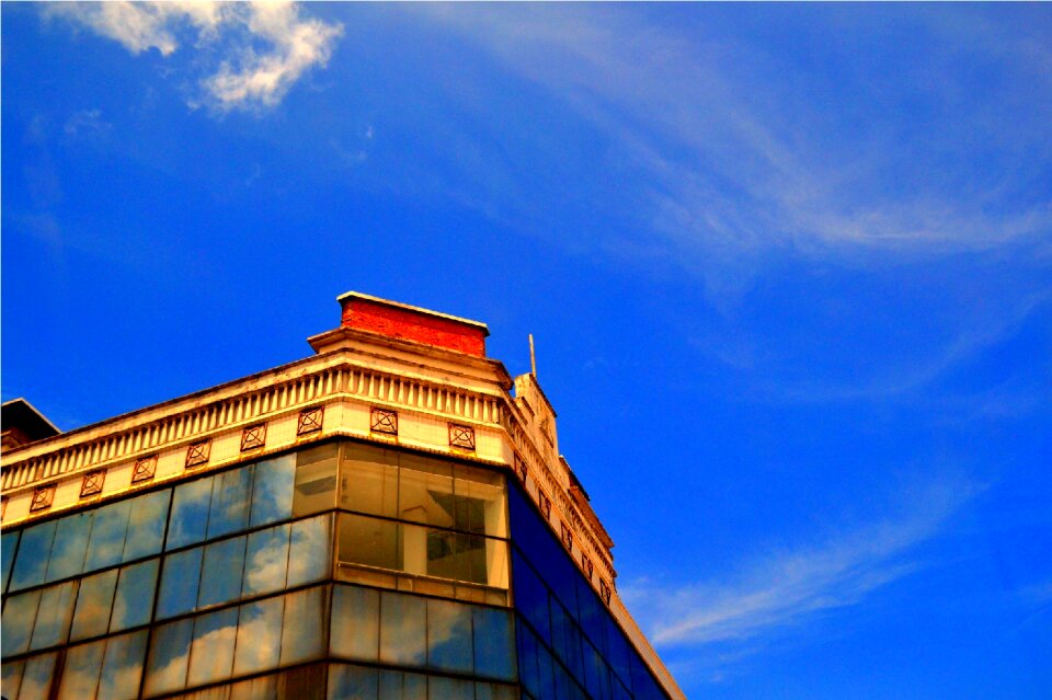 Blue architecture structure