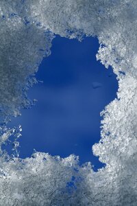 Peephole sky winter photo