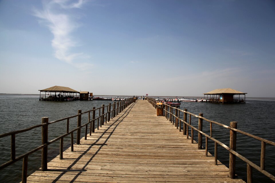 Lake island boardwalk