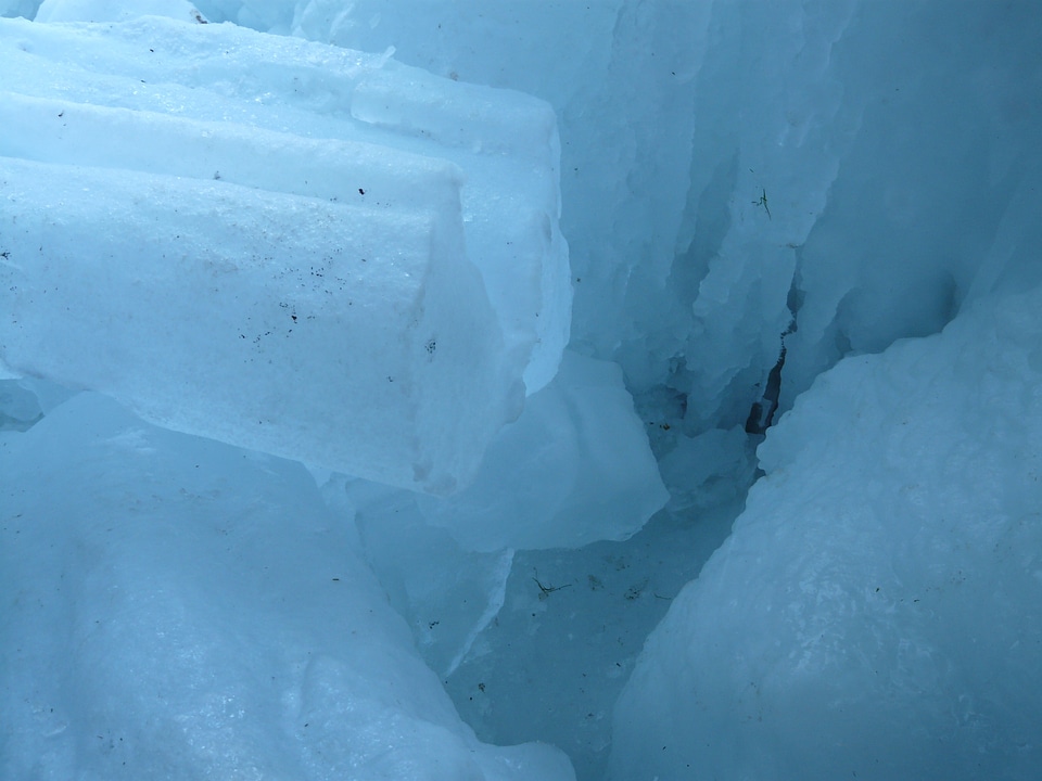 Cave cold stalactites