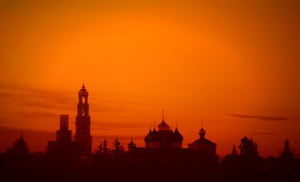 Sergiev posad moscow sunset