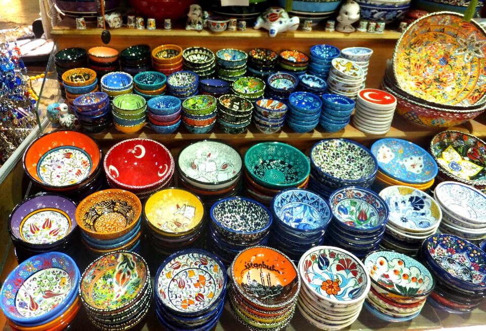 Bazaar colorful bowls