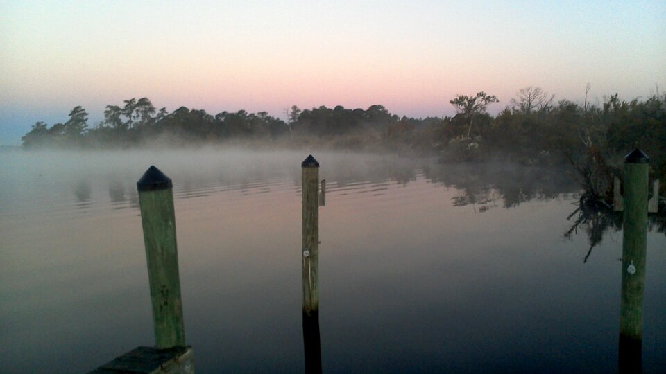 Water landscape fog photo